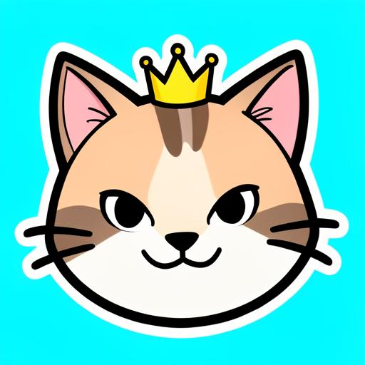 Cartoon avatar of a cat wearing a tiny crown